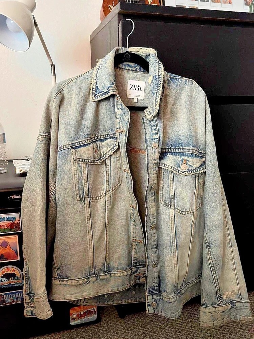 Zara Women's Denim Jean Jacket Oversized